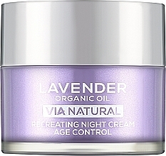 Rewitalizujący krem do twarzy na noc - BioFresh Via Natural Lavender Organic Oil Recreating Night Cream Age Control — Zdjęcie N1