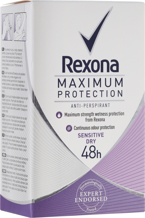 Antyperspirant w sztyfcie - Rexona Maximum Protection Sensitive Dry Anti-Perspirant — Zdjęcie N4