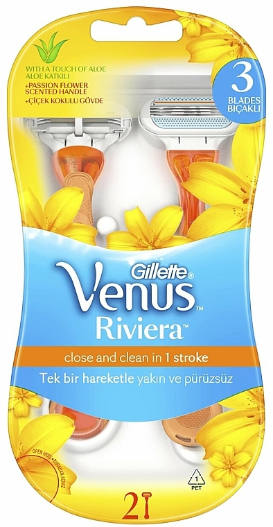 Zestaw jednorazowych maszynek do golenia, 2 szt. - Gillette Venus Riviera — Zdjęcie N1