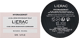 Nawilżający krem-żel do twarzy - Lierac Hydragenist The Rehydrating Radiance Cream-Gel Refill (uzupełnienie) — Zdjęcie N2