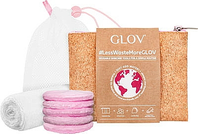 Zestaw do pielęgnacji twarzy - Glov #Less Waste More (towel/1psc + pads/5psc + bag + laundry bag) — Zdjęcie N1