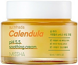 Kup Łagodzący krem z nagietka do twarzy do skóry wrażliwej - Missha Su:Nhada Calendula pH 5.5 Soothing Cream
