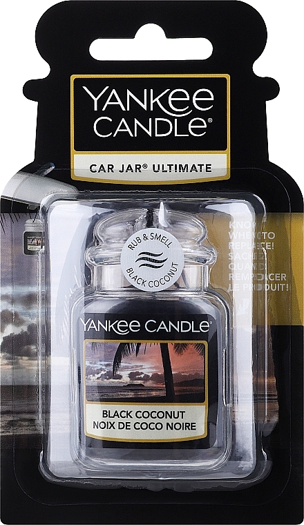 Zapach do samochodu - Yankee Candle Car Jar Ultimate Black Coconut