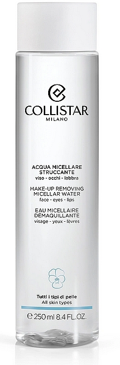 Woda micelarna do twarzy, oczu i ust - Collistar Make-up Removing Micellar Water Face-Eyes-Lips — Zdjęcie N1