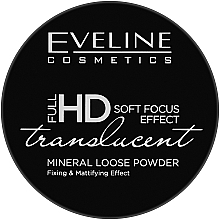 Sypki puder, translucent - Eveline Cosmetics Full HD  — Zdjęcie N3