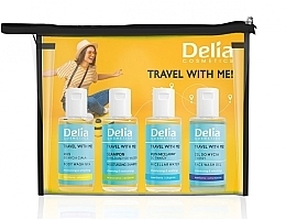 Kup Zestaw 4 mini produktów w kosmetyczce - Delia Travel With Me!