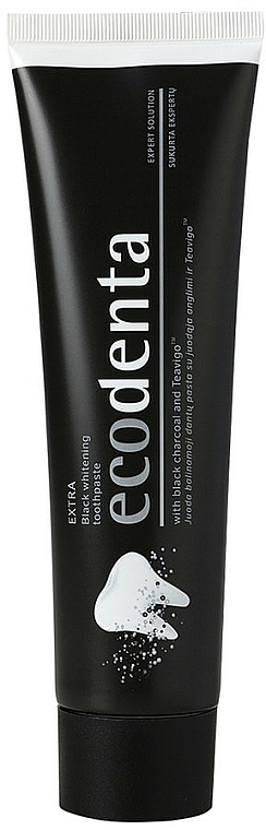 Wybielająca pasta do zębów z węglem aktywnym - Ecodenta Extra Black Whitening Toothpaste — Zdjęcie N1