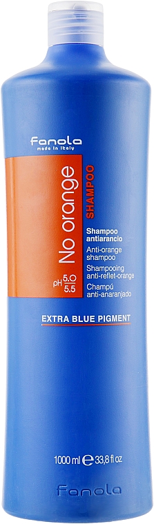 Szampon do włosów farbowanych z ciemnymi pasemkami - Fanola No Orange Extra Blue Pigment Shampoo — фото N3