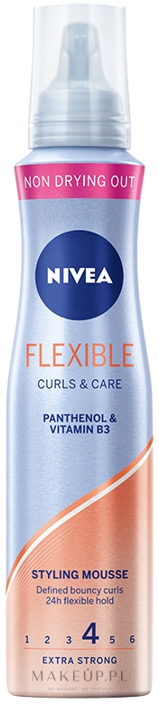 Pianka do włosów kręconych - NIVEA Flexible Curls & Care Styling Mousse — Zdjęcie 150 ml