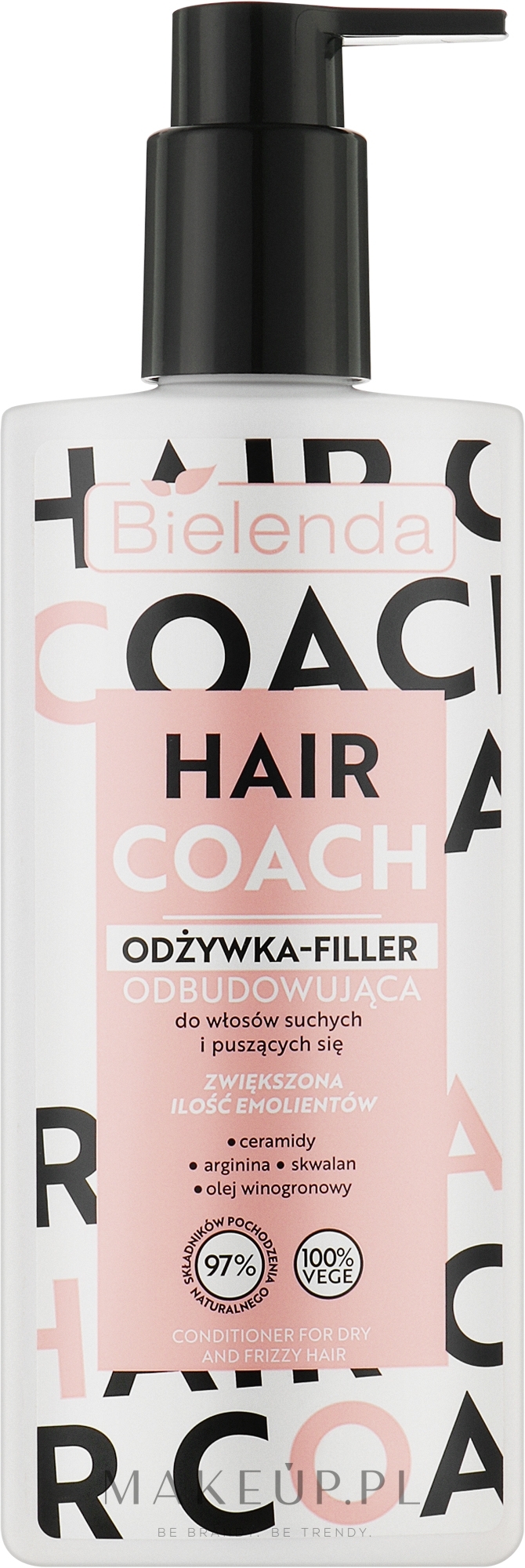 Odżywka-filler odbudowująca do włosów suchych i puszących się - Bielenda Hair Coach — Zdjęcie 280 ml
