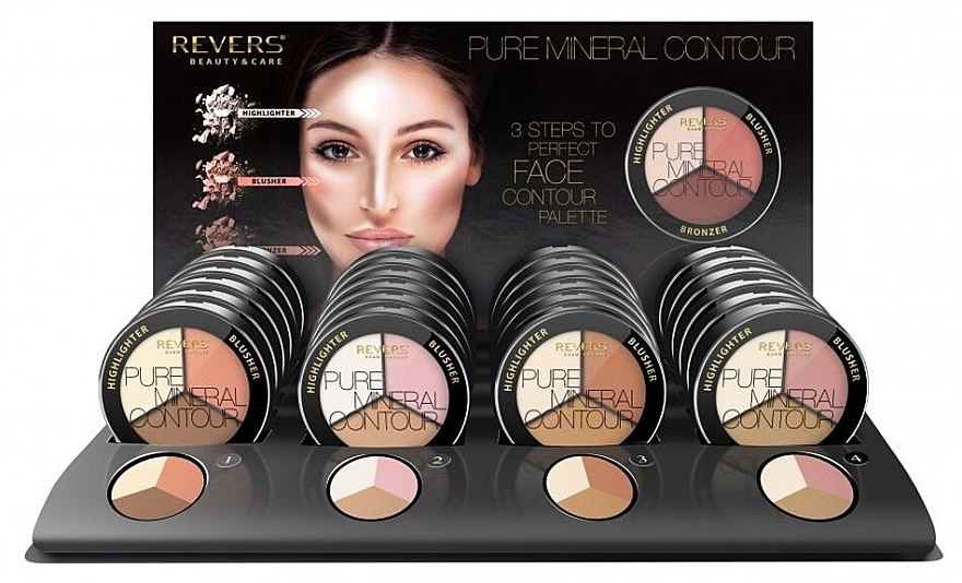 Zestaw - Revers Cosmetics Pure Mineral Contour Set (palette/7,5g*24) — Zdjęcie N1