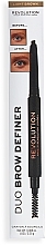 Kredka do brwi - Makeup Revolution Duo Brow Definer Pencil — Zdjęcie N1