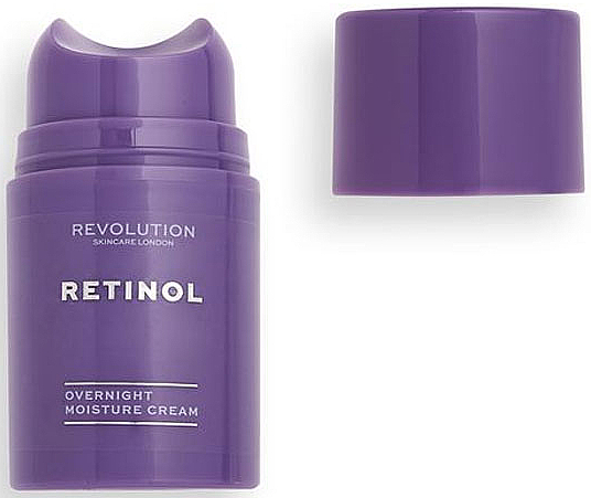 Odnawiający krem do twarzy na noc z bakuchiolem i CBD - Revolution Skincare Retinol Overnight Moisture Cream — Zdjęcie N2
