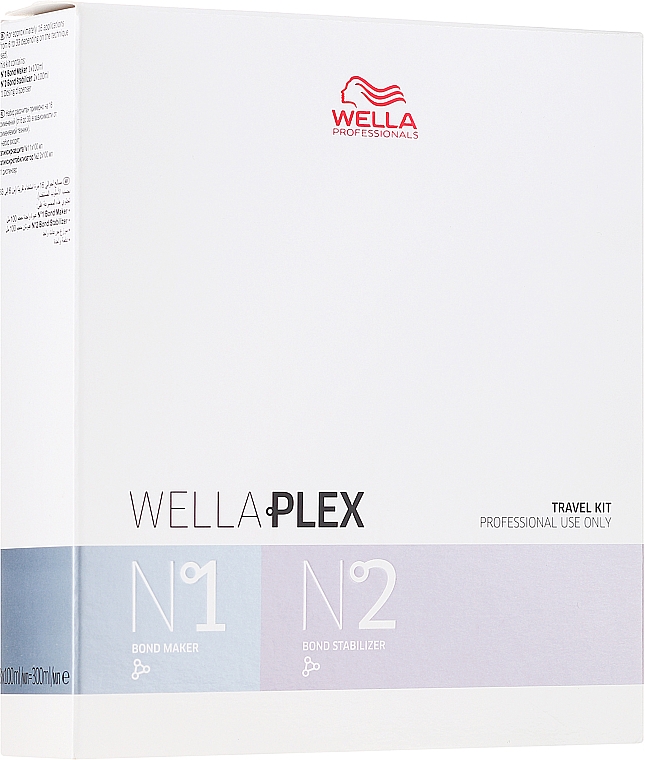 Profesjonalny zestaw do rekonstrukcji wiązań we włosach - Wella Professionals Wellaplex Travel Kit (bond/maker 100 ml + 2 x bond/stabilizer 100 ml) — Zdjęcie N1