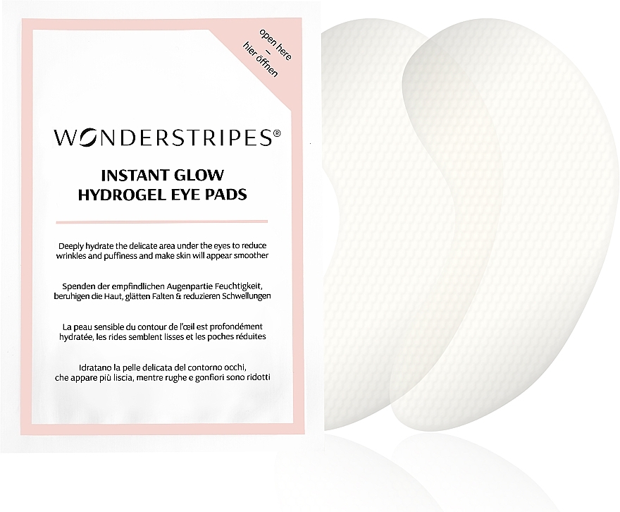 PREZENT! Hydrożelowe płatki pod oczy - Wonderstripes Instant Glow Hydrogel Eye Pads — Zdjęcie N1