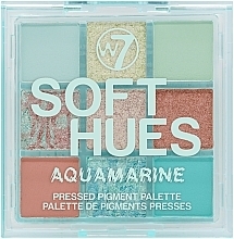 Kup PRZECENA! Paletka cieni do powiek - W7 Soft Hues Aquamarine Pressed Pigment Palette *