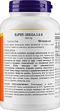 Kwasy tłuszczowe Omega 3-6-9, 1200 mg - Now Foods Super Omega 3-6-9 1200 mg — Zdjęcie N2