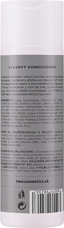 Odżywka do włosów z drzewa herbacianego, cedrowego i trawy cytrynowej - Two Cosmetics Hair Conditioner — Zdjęcie N2