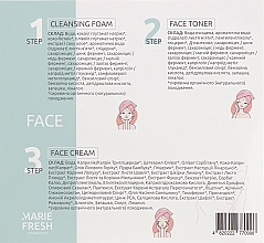 Zestaw do cery tłustej i mieszanej - Marie Fresh Cosmetics Travel Set (f/foam/50ml + f/ton/50ml + h/shm/50ml + h/cond/50ml + f/cr/5ml) — Zdjęcie N5