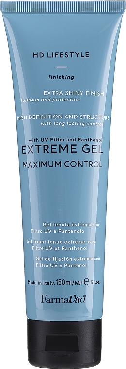 Żel do włosów z filtrem UV, bardzo mocne utrwalenie - Farmavita HD Lifestyle Extreme Gel Maimum Control — Zdjęcie N1