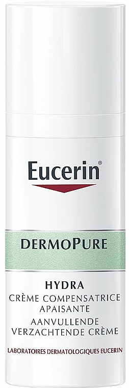 Kojący krem nawilżający do twarzy - Eucerin DermoPure Hydra Soothing Compensating Cream