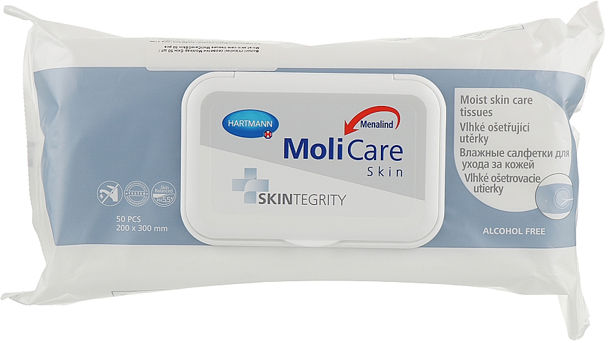 Chusteczki nawilżane do pielęgnacji skóry - Hartmann MoliCare Moist Skin Care Tissues — Zdjęcie N2