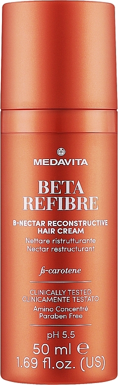 Regenerujący krem ​​do włosów zniszczonych - Medavita Beta Refibre B-Nectar Reconstructive Hair Cream — Zdjęcie N1