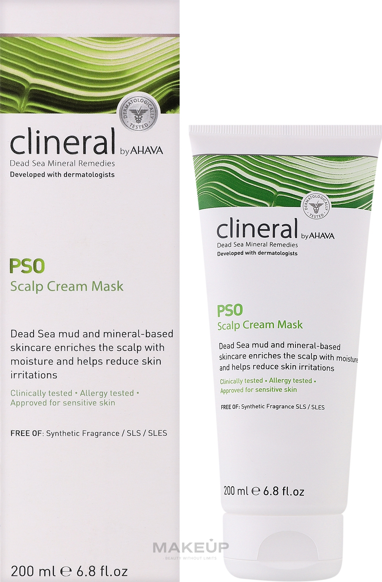Kremowa maska do skóry głowy - Ahava Clineral Pso Scalp Cream Mask — Zdjęcie 200 ml
