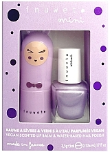 Kup Zestaw - Inuwet Mini Duo Violet Set (nail/polish/5ml + lip/balm/3.5g)