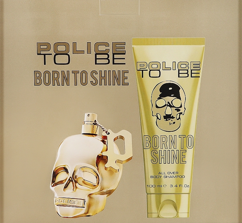 Police To Be Born To Shine For Men - Zestaw (edt/75ml + shmp/100ml) — Zdjęcie N3