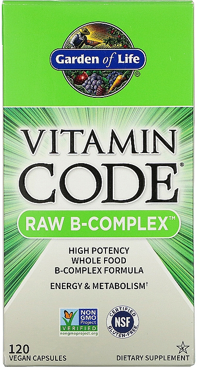 Suplement diety - Garden of Life Vitamin Code Raw B-Complex — Zdjęcie N1