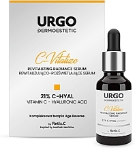 Rewitalizujące i rozświetlające serum do twarzy z witaminą C - Urgo Dermoestetic C-Vitalize Revitalizing Radiance Serum 21% C-Hyal — Zdjęcie N1
