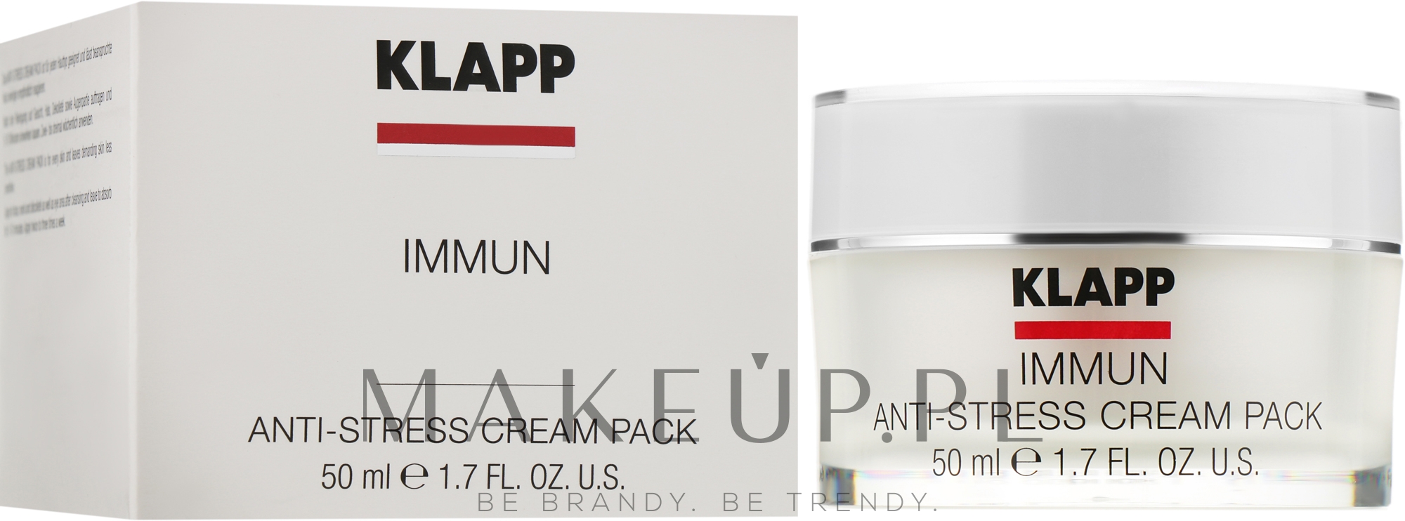 Antystresowa kremowa maseczka do twarzy - Klapp Immun Anti-Stress Cream Pack — Zdjęcie 50 ml
