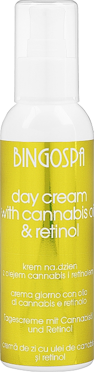 Krem na dzień z olejem konopnym i retinolem - BingoSpa Day Cream With Cannabis Oil Retinol And Zea Mays