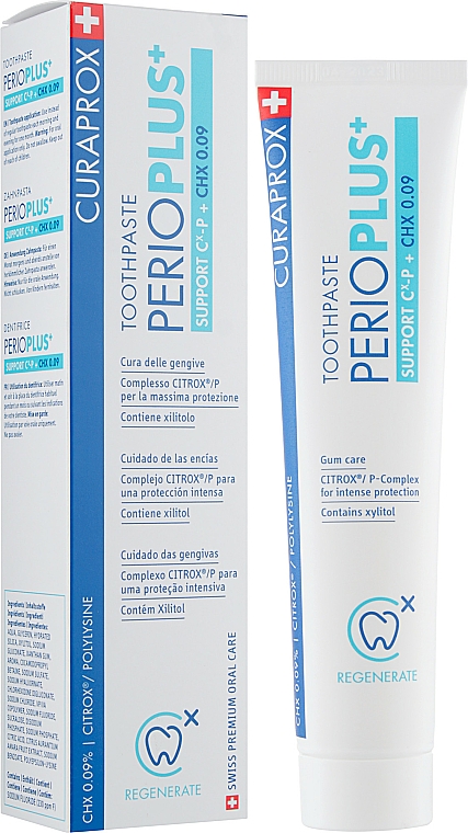 Pasta do zębów 0,09% chlorheksydyna - Curaprox PerioPlus+ Support Toothpaste — Zdjęcie N2