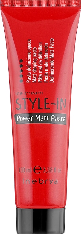 Matująca pasta modelująca do włosów - Inebrya Style-In Power Matt Paste — Zdjęcie N1
