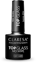 Uniwersalny transparentny top hybrydowy do paznokci przedłużonych i naturalnych - Claresa Top Glass No Wipe — Zdjęcie N1