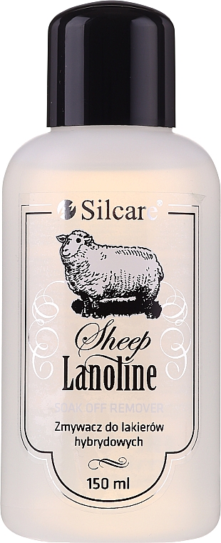 Płyn z lanoliną do zdejmowania żelu z paznokci - Silcare Soak Off Remover Lanoline — Zdjęcie N2