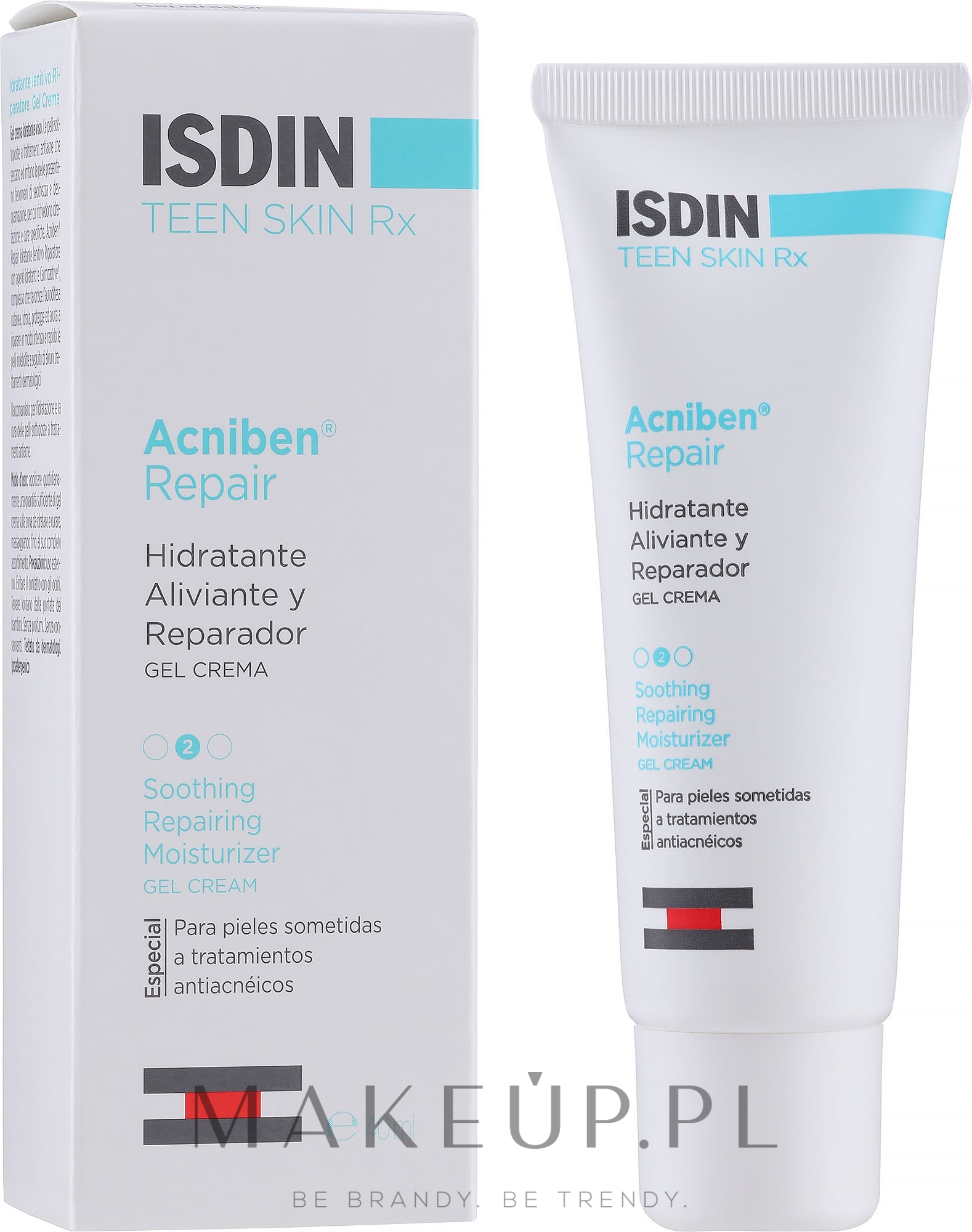 Nawilżający krem-żel do twarzy - Isdin Acniben Rx Moisturizing Gel-Cream — Zdjęcie 40 ml