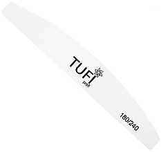 Półokrągły pilnik do paznokci 240/180, biały - Tufi Profi Premium — Zdjęcie N2