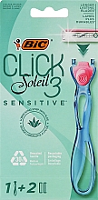 Kup Maszynka do golenia z 2 wymiennymi wkładami - Bic Click 3 Soleil Sensitive