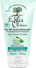 Kup Złuszczający żel do twarzy Aloes i zielona herbata - Le Petit Olivier Cleansing Exfoliating Gel