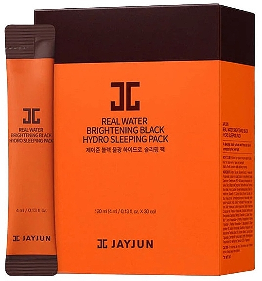 Czarna maseczka na noc (saszetka) - Jayjun Real Water Brightening Black Hydro Sleeping Pack Mask — Zdjęcie N1