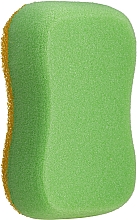 Antycellulitowa gąbka pod prysznic, żółto-zielona - LULA — Zdjęcie N1