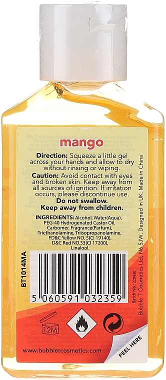 Antybakteryjny żel do rąk Mango - Bubble T Cleansing Hand Gel — Zdjęcie N2