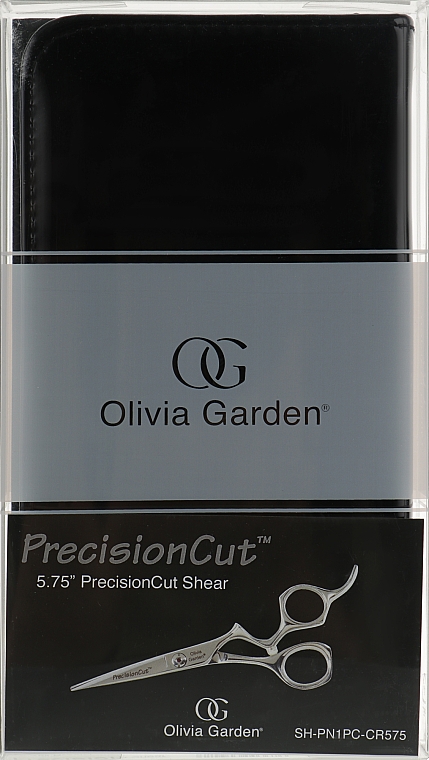 Nożyczki fryzjerskie w czarnym etui - Olivia Garden PrecisionCut 5.75 — фото N1