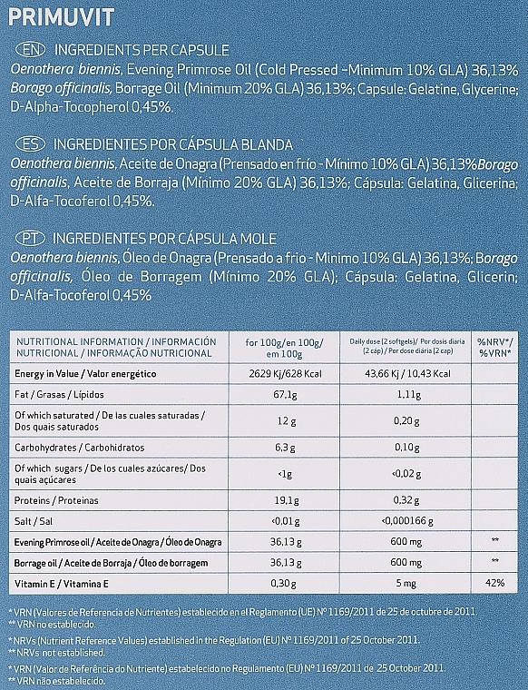 WYPRZEDAŻ Suplement diety Primuvit - Sesderma Laboratories Primuvit * — Zdjęcie N3