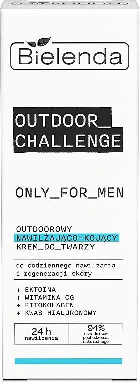 Nawilżający i łagodzący krem ​​do twarzy - Bielenda Only For Men Outdoor Challenge Moisturizing And Soothing Face Cream — Zdjęcie N3