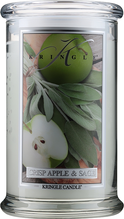 Świeca zapachowa w słoiku - Kringle Candle Crisp Apple & Sage — Zdjęcie N2