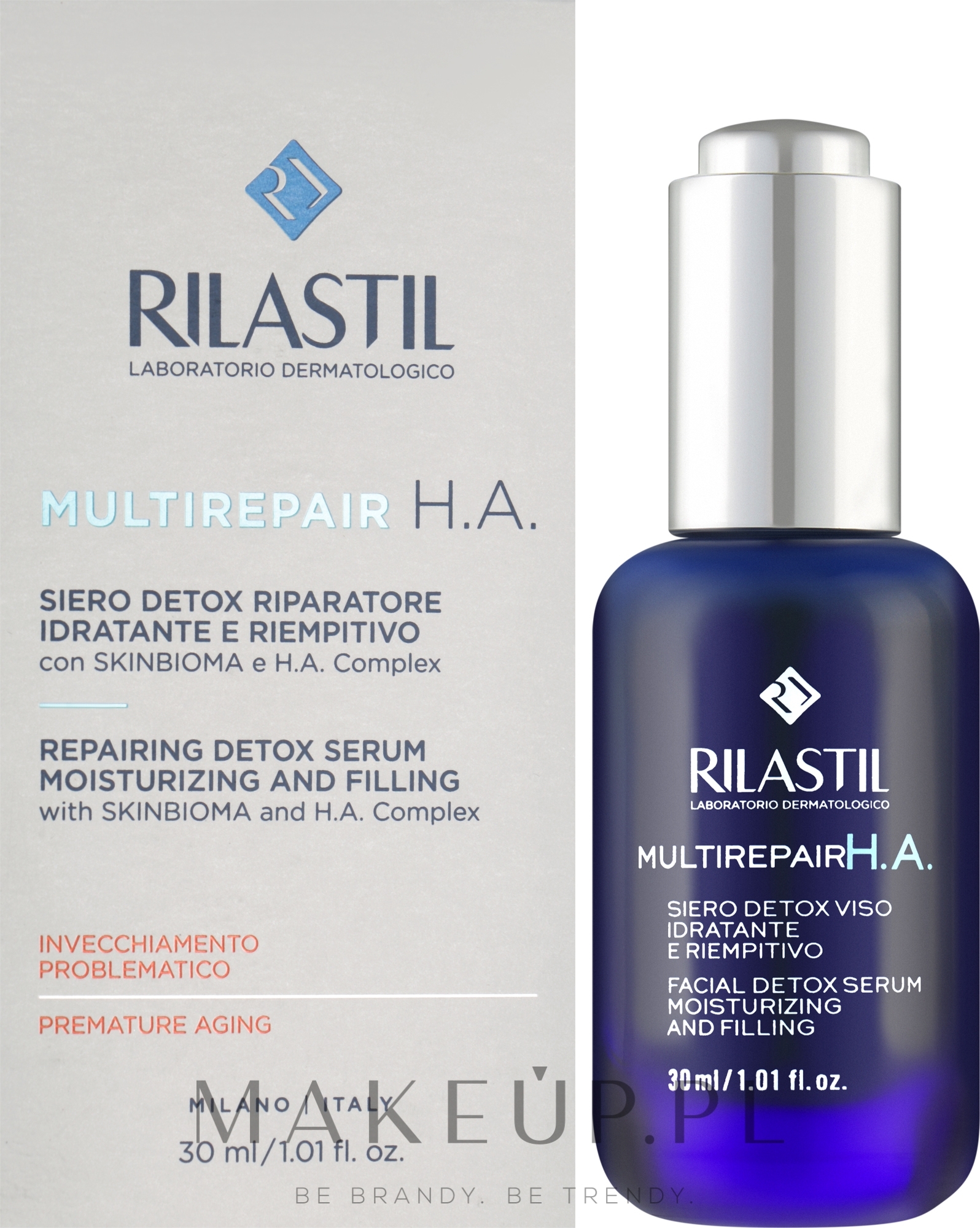 Rewitalizujące serum do twarzy - Rilastil Multirepair H.A. Repairing Detox Serum — Zdjęcie 30 ml